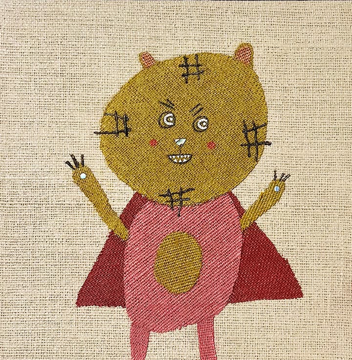 콜라보 삼베그림 (첫째 호랑이)